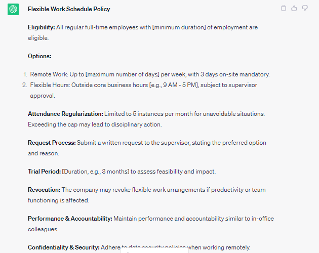 Creating a Flexible Work Schedule Policy